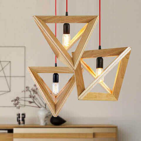 Haider International Geometric Triangle Pendant Lamp