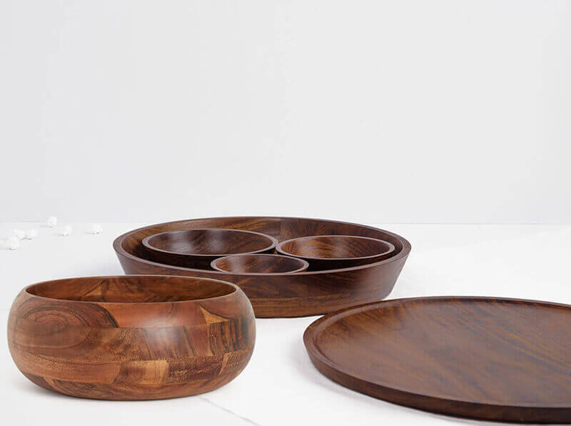 Haider International Wooden Bowl, Tray and Plate